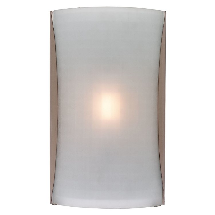 Foto para 52w (2 x 26) Radon G24q-3 Quad Fluorescent Damp Location Brushed Steel Checkered Frosted Wall Fixture (CAN 14.25"x8.5"x0.4")