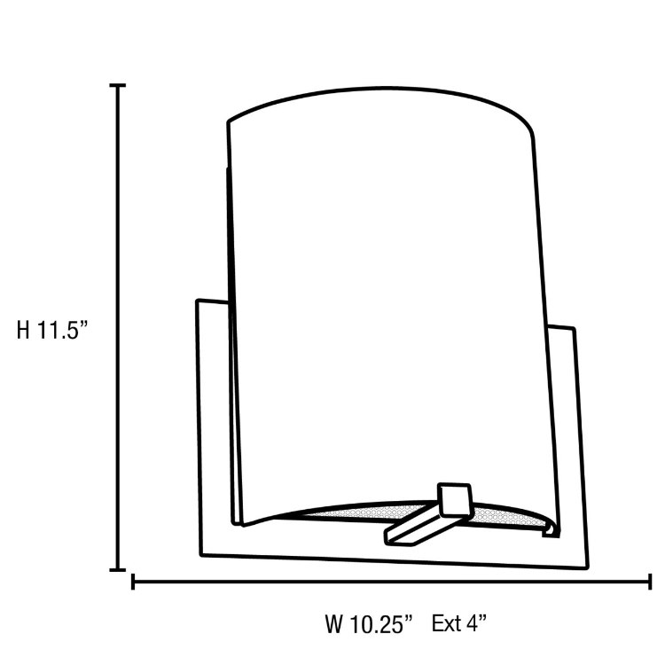 Foto para 26w (2 x 13) Cobalt GU-24 Spiral Fluorescent Damp Location Brushed Steel Opal Wall Sconce (CAN 9.25"x8.25"x0.5")