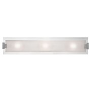 Foto para 300w (3 x 100) Plasma R7s J-118 Halogen Damp Location Brushed Steel Frosted Vanity & Wall Fixture (CAN 33.1"x4.5"x1.75")