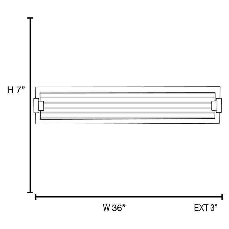 Foto para 300w (3 x 100) Plasma R7s J-118 Halogen Damp Location Brushed Steel Frosted Vanity & Wall Fixture (CAN 33.1"x4.5"x1.75")