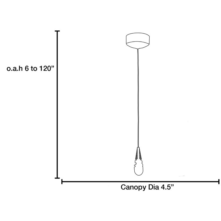 Foto para 35w Zeta GY6.35 Bi-Pin Halogen Dry Location Bronze Low Voltage Pendant (CAN Ø4.5")