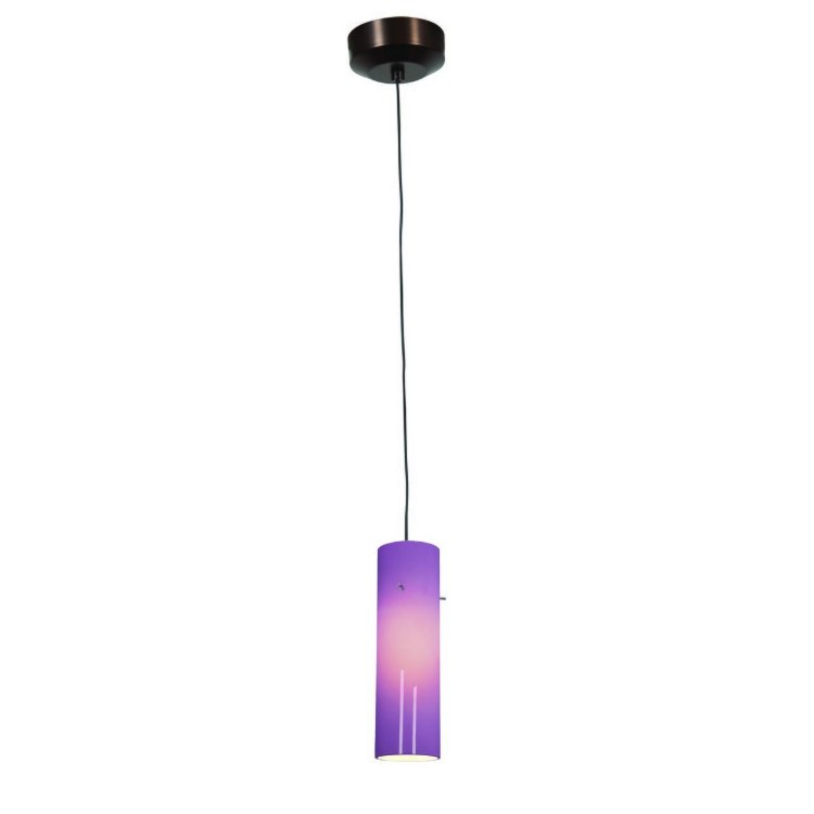 Foto para 5w Tungsten Module Dry Location Bronze Amber LED Pendant with Anari Silk (l) Glass