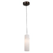 Picture of 35w Zeta GY6.35 Bi-Pin Halogen Dry Location Bronze Opal Low Voltage Pendant with Anari Silk (l) Glass