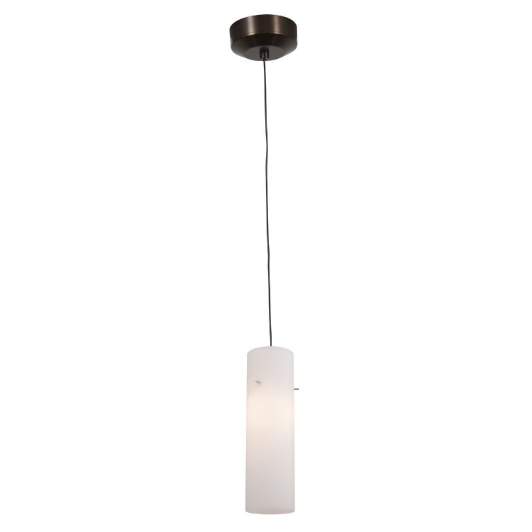 Foto para 35w Zeta GY6.35 Bi-Pin Halogen Dry Location Bronze Opal Low Voltage Pendant with Anari Silk (l) Glass