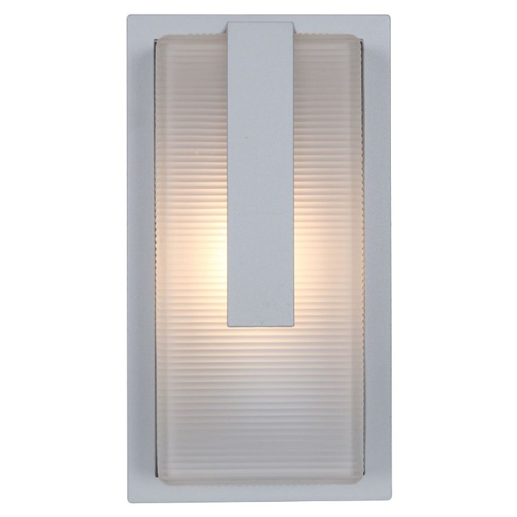 Foto para 75w Neptune E-26 A-19 Incandescent Satin Ribbed Frosted Marine Grade Wet Location Wall Fixture (CAN 7"x4.6")