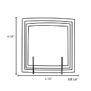 Foto para 26w Nitrous G24q-3 Quad Fluorescent Damp Location Brushed Steel Frosted Wall & Vanity (CAN 9.1"x10"x0.88")