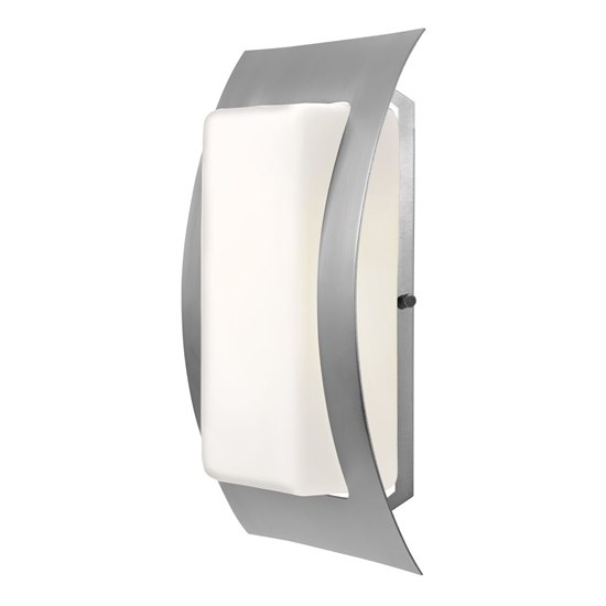 Picture of 75w Eclipse E-26 A-19 Incandescent Satin Opal Wet Location Wall Fixture (CAN 9.25"x4.6"x1")