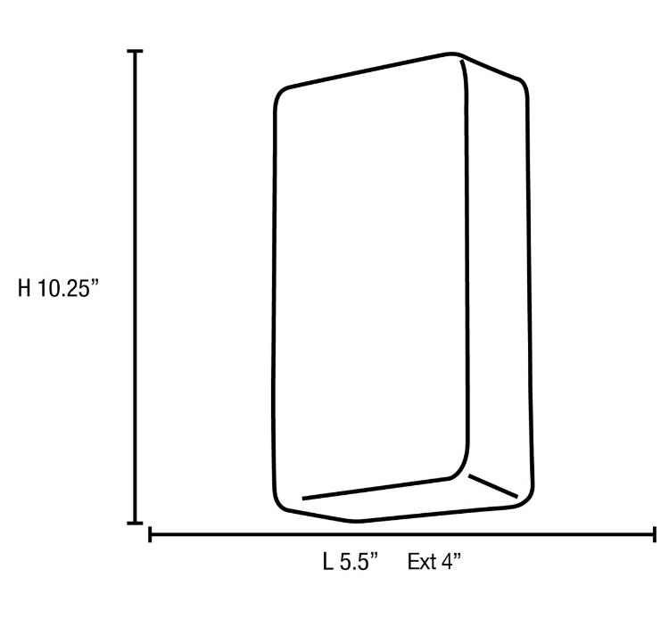 Foto para 75w Brick E-26 A-19 Incandescent Opal Wet Location Wall Fixture (CAN 9.6"x4.6"x1")