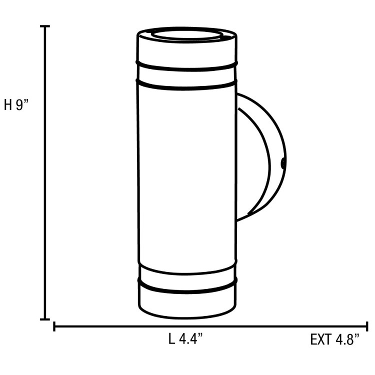 Foto para 70w (2 x 35) Poseidon GU-5.3 MR-16  Halogen Bronze Clear Marine Grade Wet Location Wallwasher (CAN 1.5"Ø4.5")