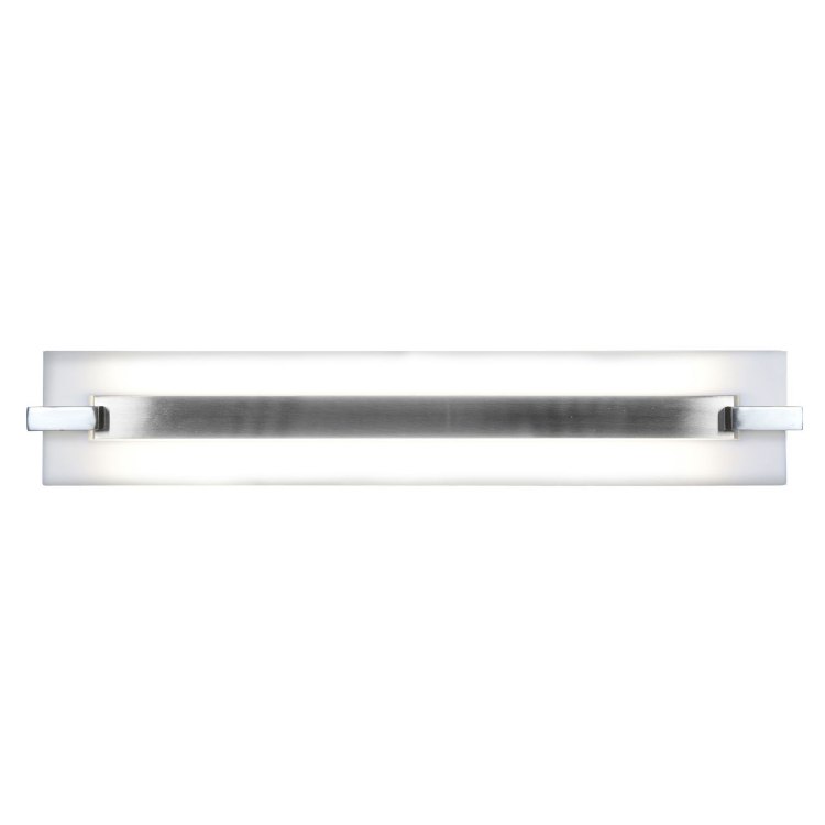 Foto para 48w (2 x 24) Sierra Bi-Pin T-5 HO Linear Fluorescent Damp Location Brushed Steel ACR Wall & Vanity (CAN 22.1"x3.9"x0.4")