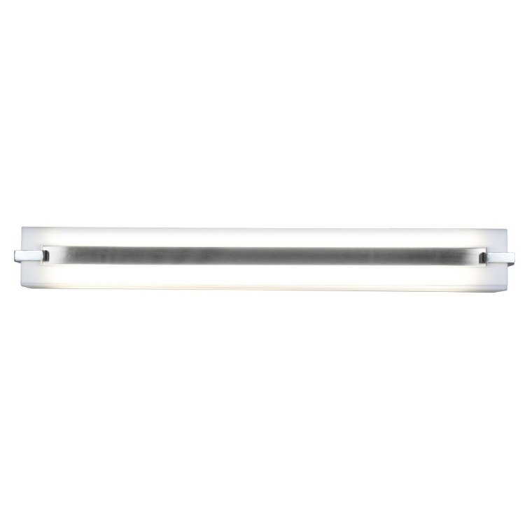 Foto para 78w (2 x 39) Sierra Bi-Pin T-5 HO Linear Fluorescent Damp Location Brushed Steel ACR Wall & Vanity (CAN 34.1"x3.9"x0.4")