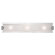 Picture of 39w (3 x 13) Plasma G24q-1 Quad Fluorescent Damp Location Brushed Steel Frosted Vanity & Wall Fixture (CAN 33.1"x4.5"x1.75")