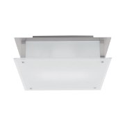 Picture of 52w (2 x 26) Vision G24q-3 Quad Fluorescent Damp Location Brushed Steel Frosted Flush-Mount 15.75"x15.75"x3.25" (CAN 12"x11.75"x1.25")