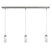 Picture of 54w (3 x 18) Trinity GU-24 Spiral Fluorescent Dry Location Brushed Steel Energy Star Bar Pendant Assembly