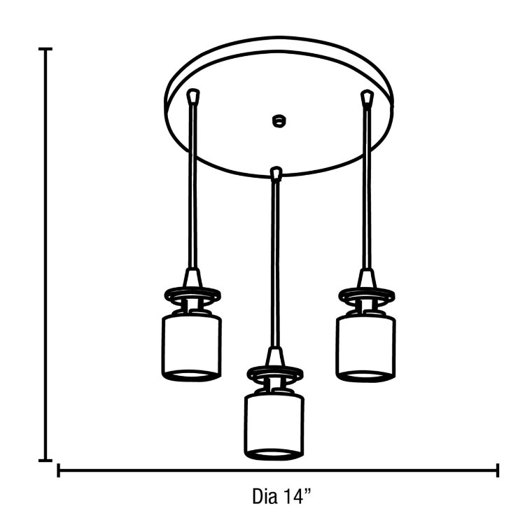 Foto para 54w (3 x 18) Circ GU-24 Spiral Fluorescent Dry Location Brushed Steel Energy Star Round Pendant Assembly