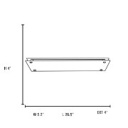 Picture of 24w Vision Bi-Pin T-5 HO Linear Fluorescent Damp Location Brushed Steel Frosted Fluorescent Ceiling Wall Fixture (CAN 22.9"x4.4"x1.4")