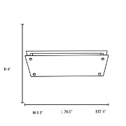 Foto para 48w (2 x 24) Vision Bi-Pin T-5 HO Linear Fluorescent Damp Location Brushed Steel Frosted Fluorescent Ceiling Wall Fixture (CAN 22.9"x4.4"x1.4")