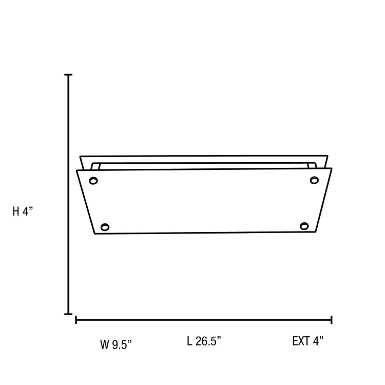 Foto para 48w (2 x 24) Vision Bi-Pin T-5 HO Linear Fluorescent Damp Location Brushed Steel Frosted Fluorescent Ceiling Wall Fixture (CAN 22.9"x4.4"x1.4")
