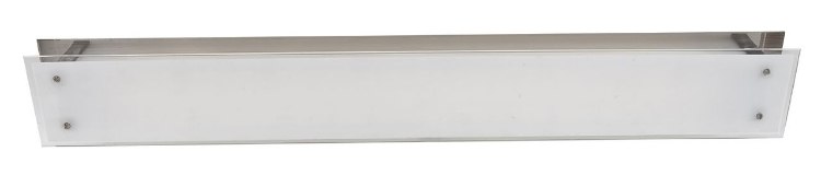 Foto para 78w (2 x 39) Vision Bi-Pin T-5 HO Linear Fluorescent Damp Location Brushed Steel Frosted Fluorescent Ceiling Wall Fixture (CAN 34.6"x6.75"x1.4")
