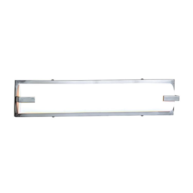 Foto para 48w (2 x 24) Sequoia Bi-Pin T-5 HO Linear Fluorescent Damp Location Brushed Steel ACR Wall & Vanity (CAN 24.9"x5.25"x0.6")