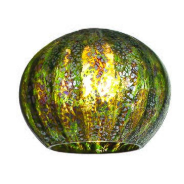 Foto para Safari Green Opaline Italian Hand Blown Art Safari Opaline GlassShade