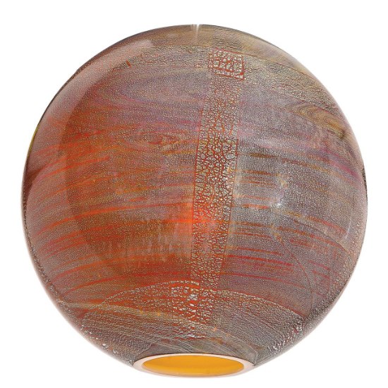 Foto para Safari Silver Amber Opaline Italian Hand Blown Art Safari Opaline Glass Shade