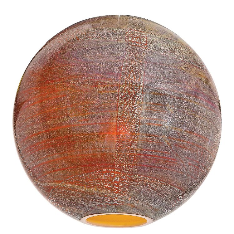 Foto para Safari Silver Amber Opaline Italian Hand Blown Art Safari Opaline Glass Shade