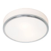 Picture of 75w Aero E-26 A-19 Incandescent Damp Location Chrome Opal Flush-Mount (CAN 1"Ø7.2")