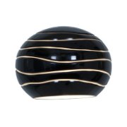 Foto para Sphere Black Lined Etched Glass Shade