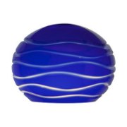 Picture of Sphere Blue Lined Etched Glass Shade