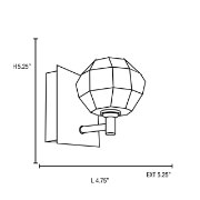 Picture of 60w Glas_e G9 G9 Halogen Damp Location FCL Crystal Chrome Wall/Vanity (CAN 4.4"x4.4"x1")