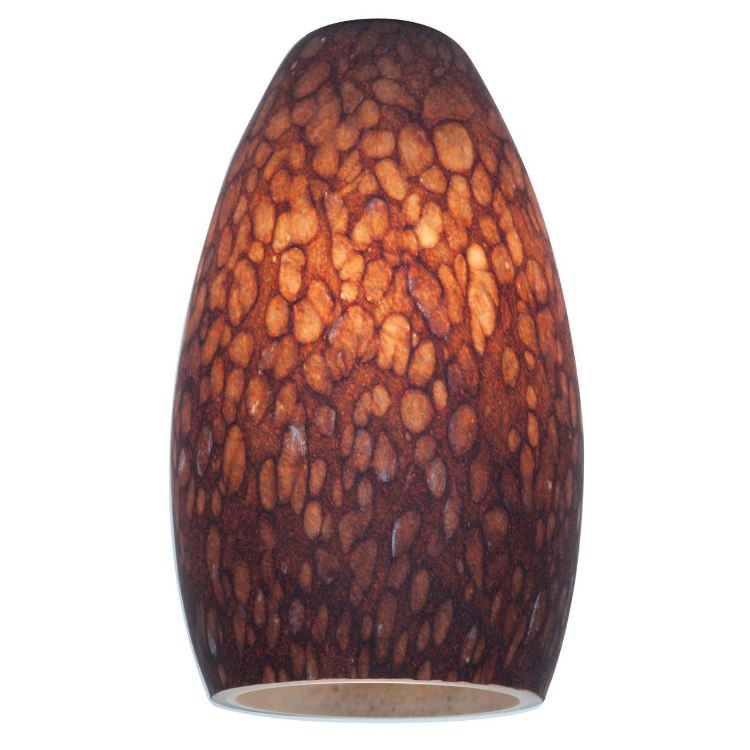 Foto para Inari Silk Brown Stone Champagne Pendant Glass Shade