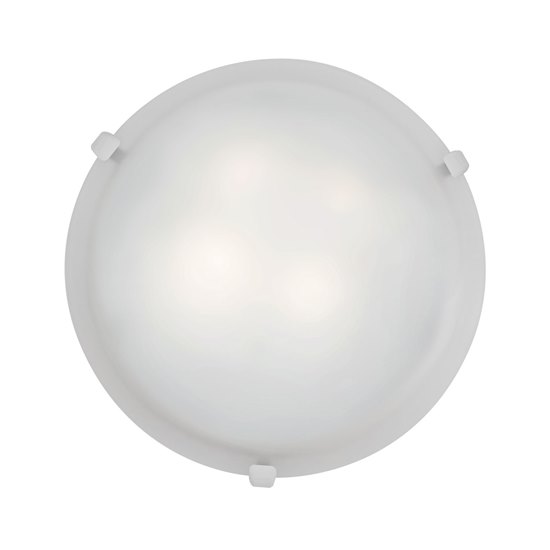 Picture of 26w (2 x 13) Mona GU-24 Spiral Fluorescent Damp Location White Alabaster Flush-Mount 4.25"Ø12" (CAN Ø9.75")