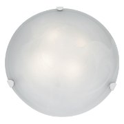 Picture of 39w (3 x 13) Mona GU-24 Spiral Fluorescent Damp Location White Alabaster Flush-Mount (CAN Ø17.5")