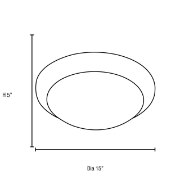 Picture of 39w (3 x 13) Cobalt GU-24 Spiral Fluorescent Damp Location Brushed Steel Opal Flush-Mount (CAN 1.5"Ø15")