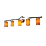 Picture of 300w (5 x 60) Classical G9 G9 Halogen Dry Location Chrome Amber Wall & Vanity