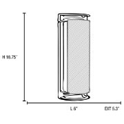 Picture of 120w (2 x 60) Poseidon E-26 A-19 Incandescent Bronze Ribbed Frosted Wet Location Bulkhead 6"x16.75" (OA HT 16.75) (CAN 7"x4.5"x0.5")