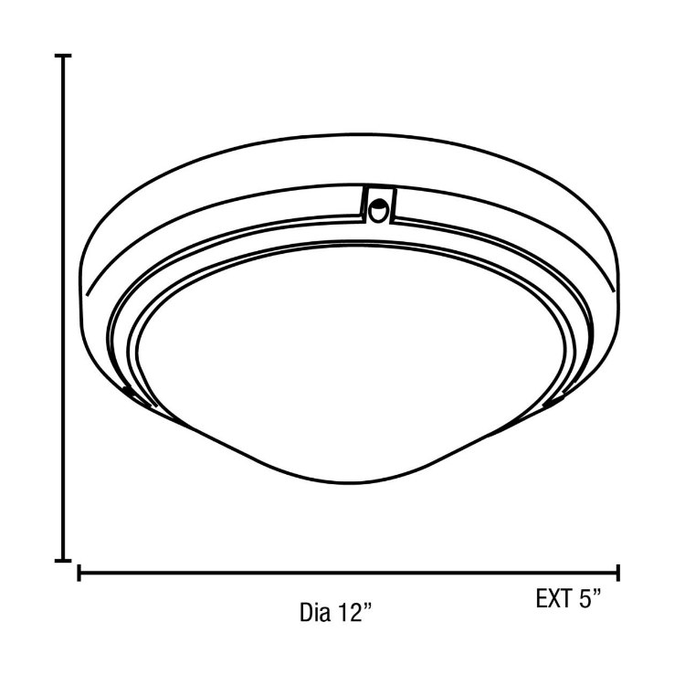 Foto para 15w Oceanus Module 90Plus CRI Satin Frosted Marine Grade Wet Location Dimmable Led Ceiling Or Wall Fixture Ø12" (CAN 5"x4.6")