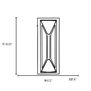 Foto para 13w Nyami Module 85CRI LED Satin Frosted Marine Grade Wet Location Led Wall Fixture (OA HT 16.25) (CAN 7"x4.5")