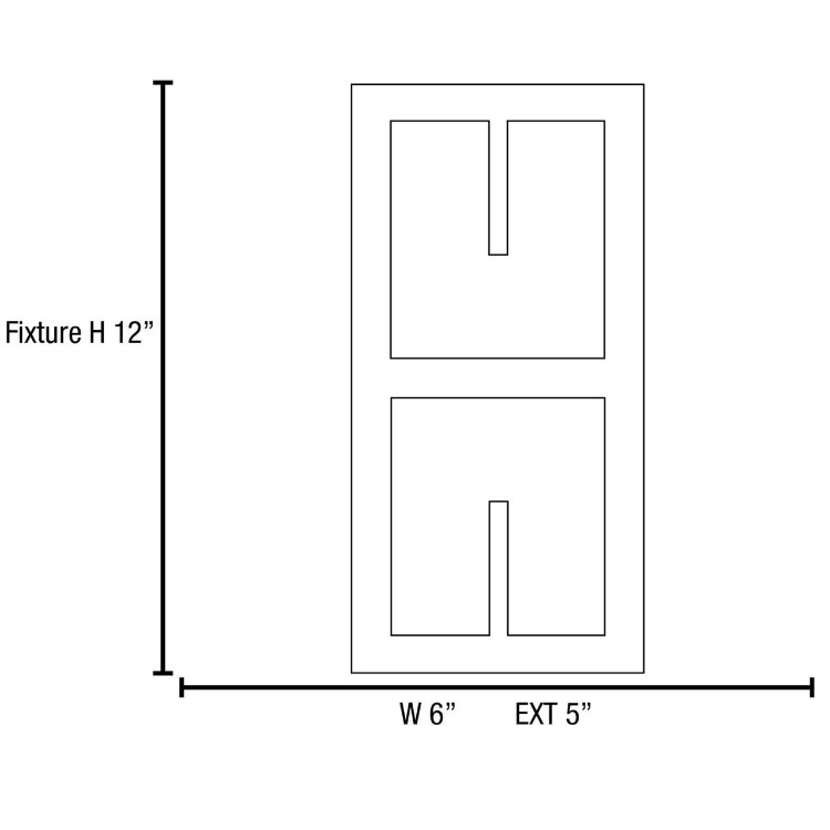 Foto para 60w Zen E-26 A-19 Incandescent Bronze Frosted Marine Grade Wet Location Wall Fixture (OA HT 12)