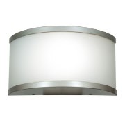 Foto para 100w The 180 E-26 A-19 Incandescent Satin Opal Wet Location Wall Fixture (OA HT 5.5)