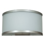 Foto para 100w The 180 E-26 A-19 Incandescent Satin Opal Wet Location Wall Fixture (OA HT 5.5)