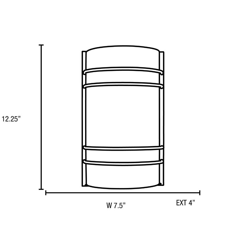 Foto para 16w Artemis Module 90Plus CRI Dry Location Brushed Steel Opal Dimmable Led Wall Fixture (OA HT 12.25) (CAN 12.25"x7.5"x0.5")