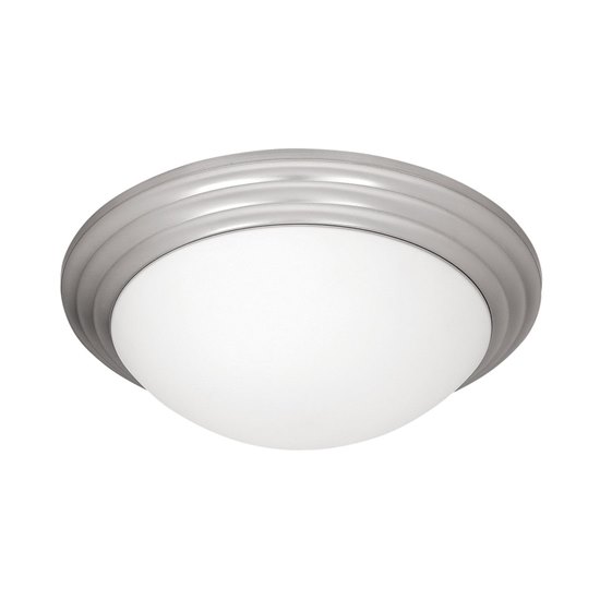 Foto para 15w Strata Module 90Plus CRI Damp Location Brushed Steel Opal Dimmable Led Flush-Mount 4"Ø14" (OA HT 4)