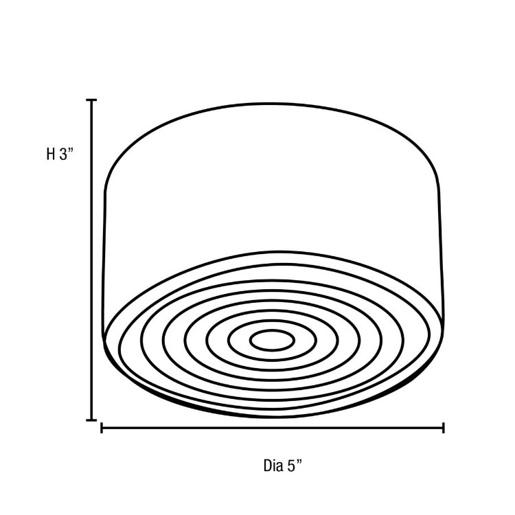 Foto para 13w Ares GX-53 80CRI LED Damp Location White Dimmable Led Flush Or Wall Mount (OA HT 3) (CAN Ø5.25")