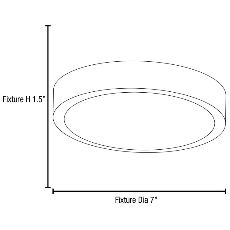 Foto para 12w Strike Module 85CRI LED Damp Location Silver ACR Dimmable Round Led Flush-Mount (OA HT 1.5)