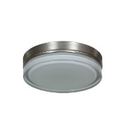 Picture of 15w Solid Module 90Plus CRI Damp Location Brushed Steel Opal - Round Dimmable Solid Glass Led Flush-Mount (OA HT 3)