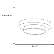 Foto para 12w Link Module 80CRI LED Damp Location Satin ACR - Round Dimmable Led Flush-Mount (OA HT 2.4)