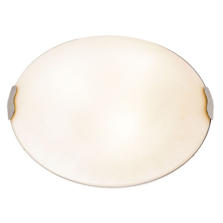 Foto para 30w Linen Module 90Plus CRI Dry Location Brushed Steel Textured Flush-Mount (OA HT 5) (CAN Ø17")