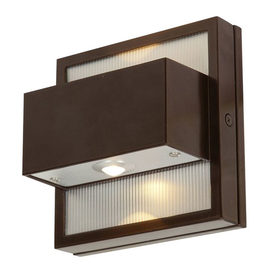 Foto para 7w (2 x 3.5) ZyZx Module 85CRI LED Bronze Marine Grade Wet Location Led Wallwasher (OA HT 5.25) (CAN 5.25"x5.25"x1")